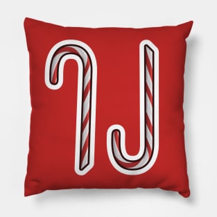 Christmas Sweet Candy Cane Sticks Sticker vector illustration. Christmas holiday objects icon concept. Christmas holiday candy sticks sticker design logo with shadow. Pillow