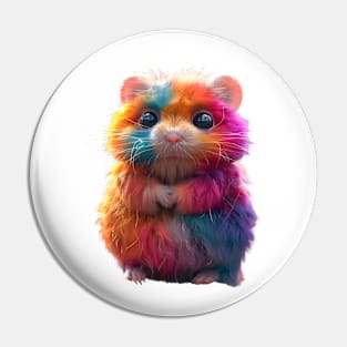 Very Colorful Sad Hamster Looking Very Cute Pin