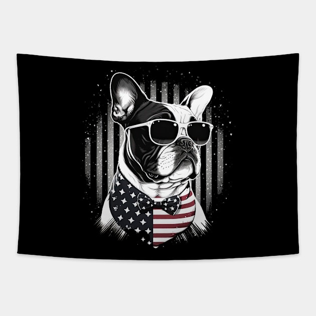 French Bulldog 4th of July Tapestry by JayD World