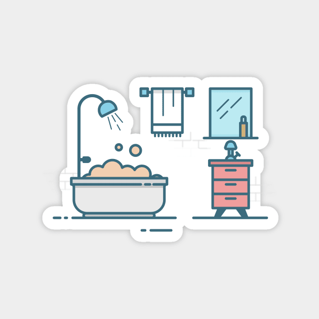 Bathroom Magnet by ezwearbox