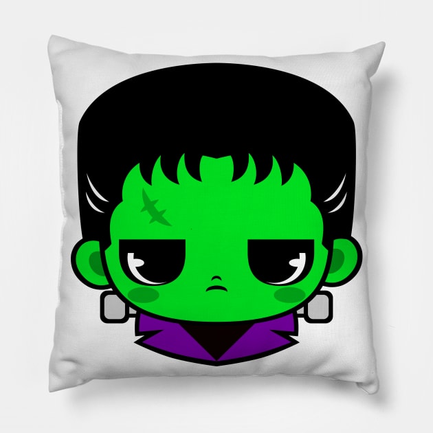 Cute Frankenstein Monster Pillow by alien3287