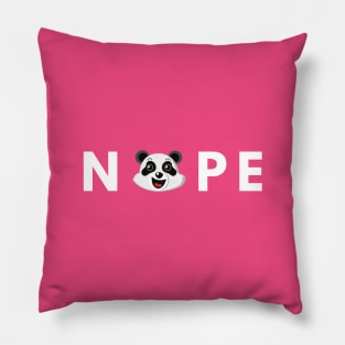 Nope Lazy Panda Funny Animal Women Girls Gift Pillow