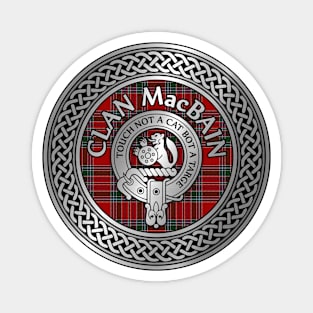Clan MacBain Crest & Tartan Knot Magnet
