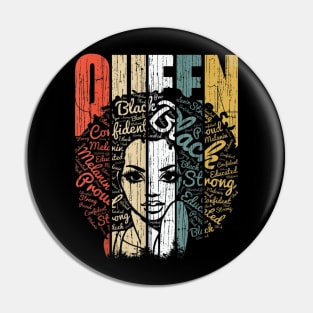 African American Shirt For Educated Strong Black Woman Queen T shirt Pin