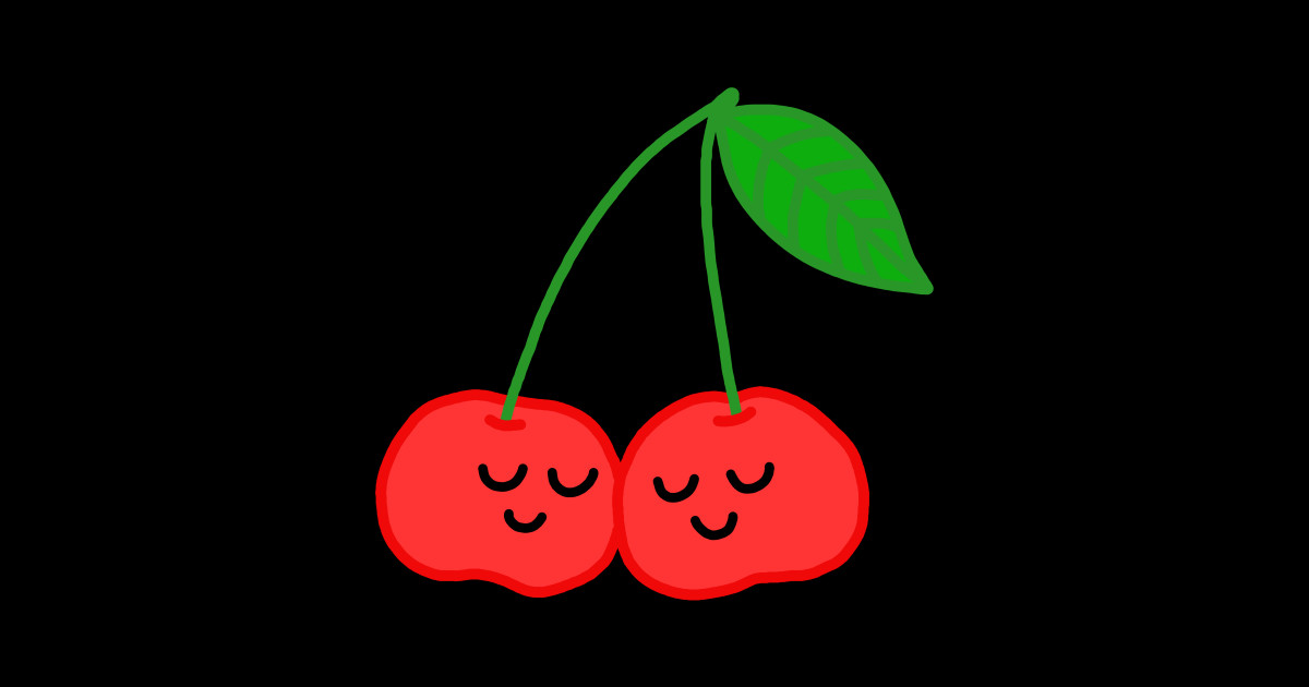 Cherries in Love Cherries Sticker TeePublic