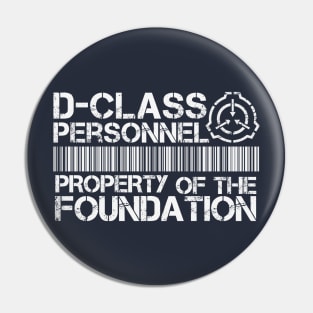 D-Class Personnel White Stamp Design Pin