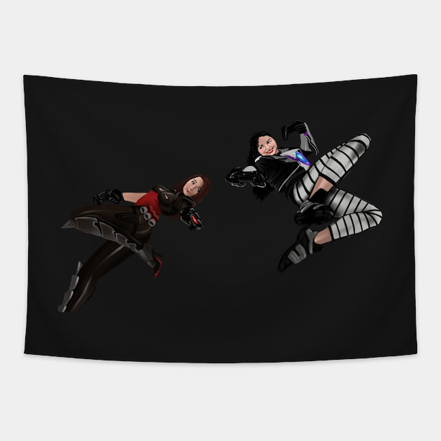 Panda & Nana Overwatch Design Tapestry by ThatNanaChick