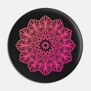 Rainbow Mandala Pink Pin