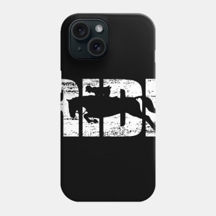 Distressed Look Horse Riding Gift For Riders Phone Case