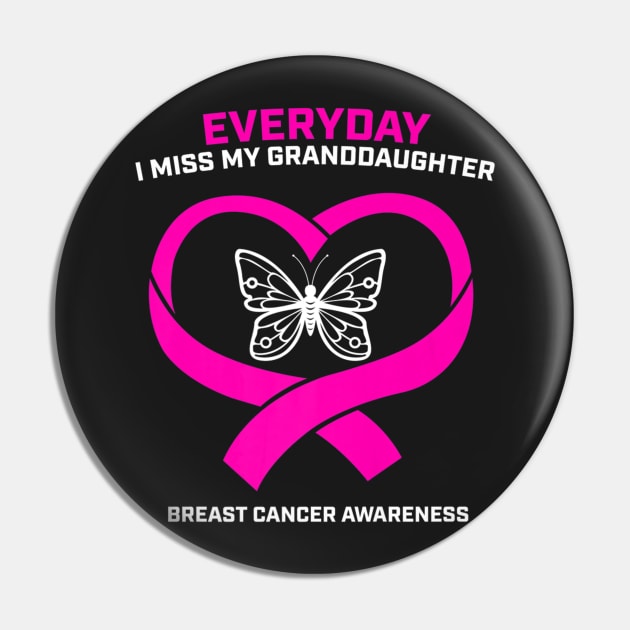 In Remembrance Memory Granddaughter Breast Cancer Awareness Pin by CarolIrvine