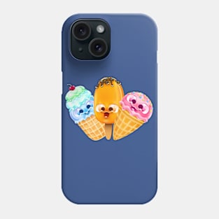 Ice Cream Kawaii Cute Funny Emoji Cones Popsicle Sweet Party Phone Case