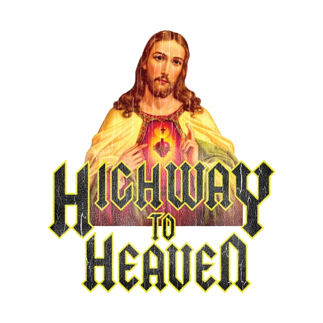 Highway to Heaven Funny Christian Jesus Graphic by Designtigrate