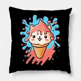 Ice cream kitten Pillow