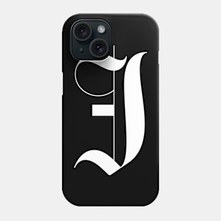 J Gothic letter Phone Case