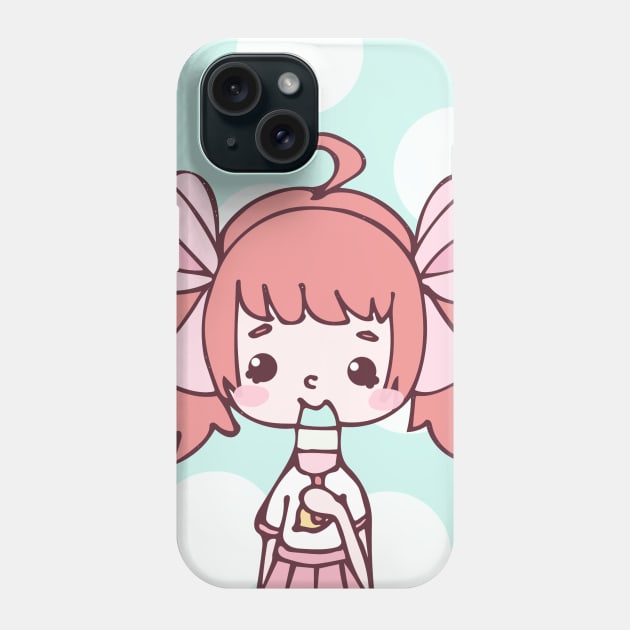 pink hair girl Phone Case by PicMar