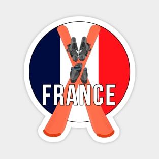 Cool Ski Flag of France Magnet