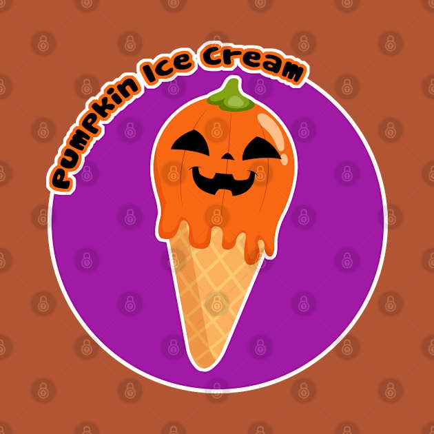 Halloween Pumpkin Ice Cream by Just a Cute World