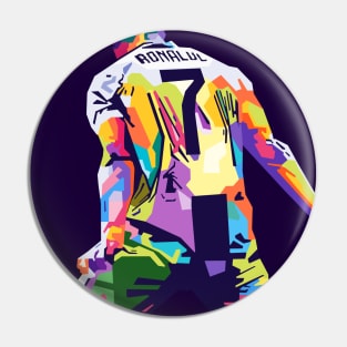 Cristiano Ronaldo Siu Pop Art Pin