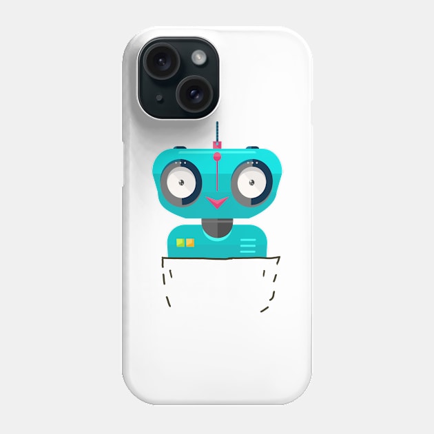 pocket robot Phone Case by FromBerlinGift