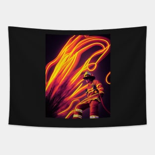 Firefighter Hallowee T-Shirt Tapestry