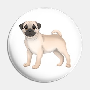 Fawn Pug Dog Pin