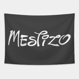 Mestizo Childhood White Tapestry