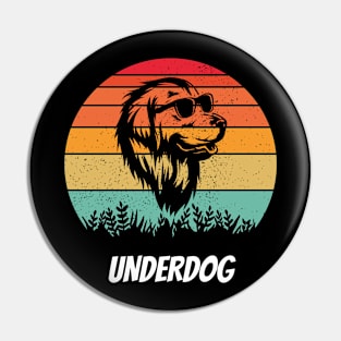 Retro Sunset Underdog Pin