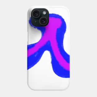 blue pink watercolor pastel abstract texture Phone Case