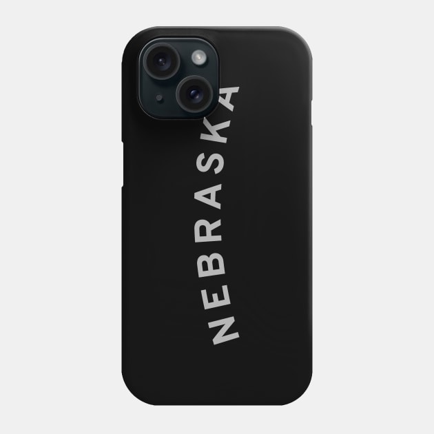 Nebraska Typography Phone Case by calebfaires