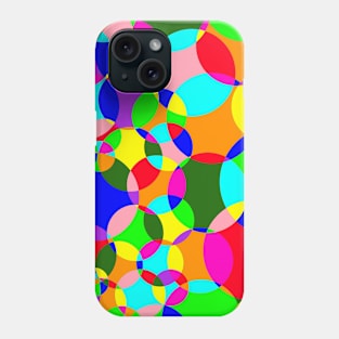 Random multi coloured background made from circles Phone Case