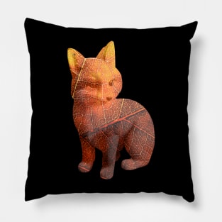 Red leaf fox Pillow