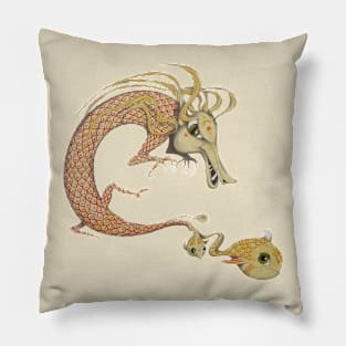 dragon and fish Pillow