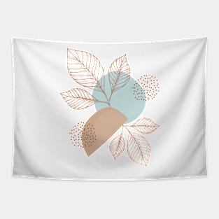 Abstract Shapes Warm Toned Neutral Boho Design Tapestry