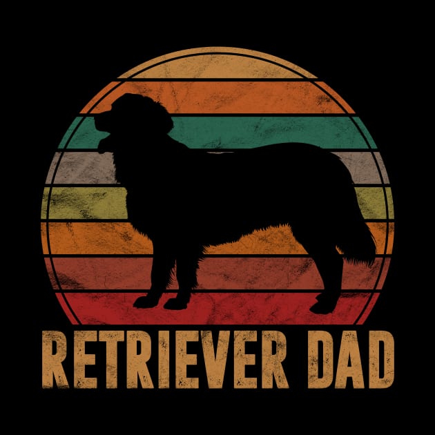 Retro Retriever Dad Gift Dog Lover Daddy Retrievers Father by rhondamoller87