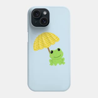 Frog under beach umbrella Phone Case