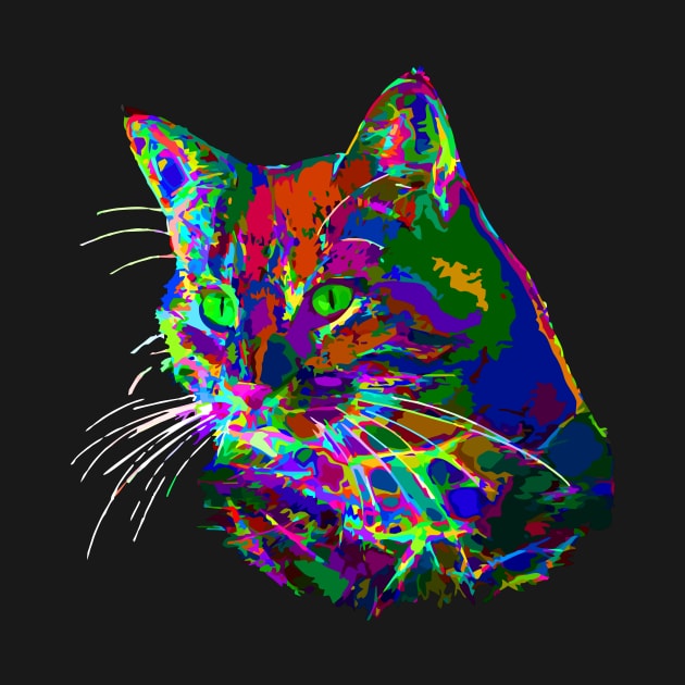 Pop Art Abstract Cat by BonniePhantasm