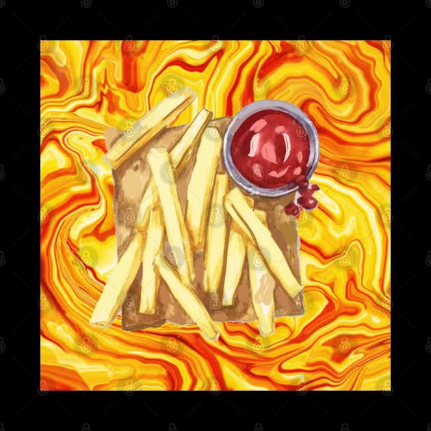 I Love French Fries by Art by Ergate