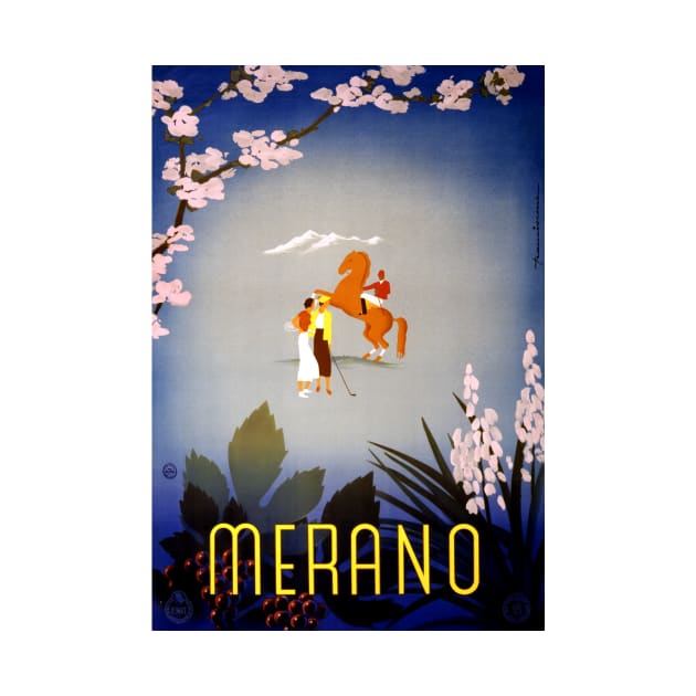 Vintage Travel Poster Merano Italy by vintagetreasure