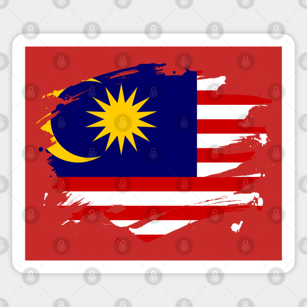 Malaysia Paint Splatter Flag Malaysian Pride Design Malaysia Sticker Teepublic