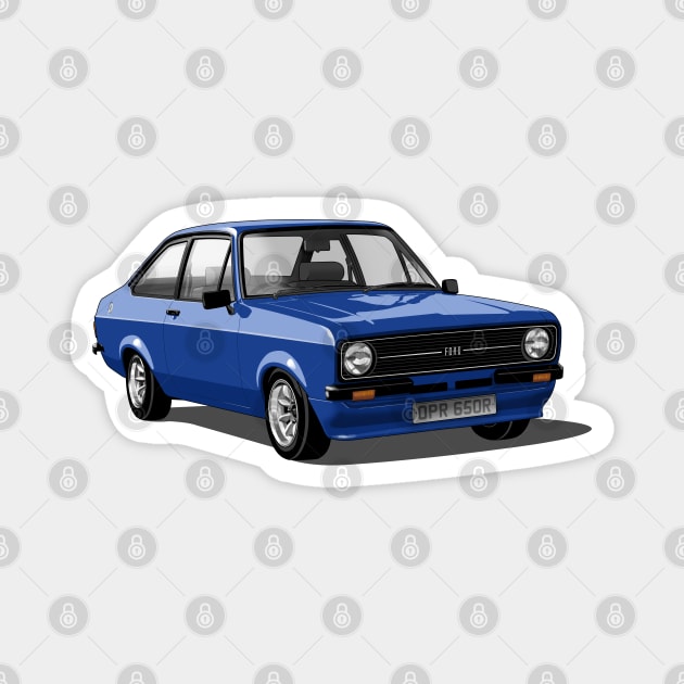 Ford Escort Mk 2 in royal blue Magnet by candcretro