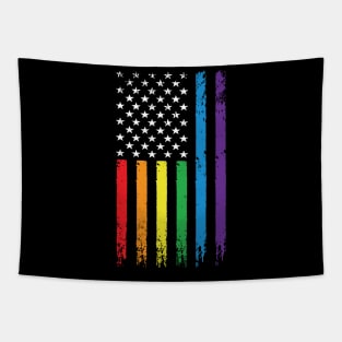 LGBT Rainbow American Flag | LGBTQ 4th of July | Gay Pride Month Tapestry