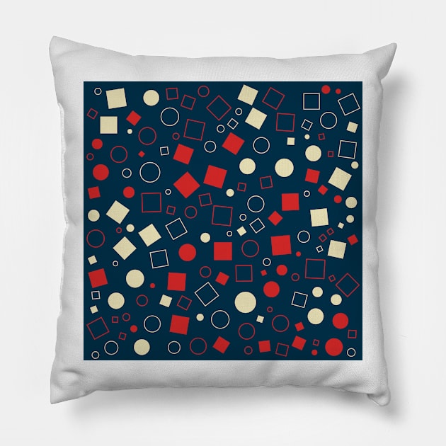 Abstract geometric shapes pattern Pillow by zaiynabhw