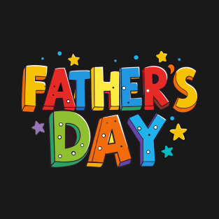 Fathers Day Typography Cartoon style T-Shirt