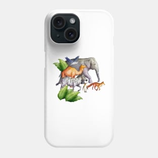 Wild Life Animal Watercolor Phone Case