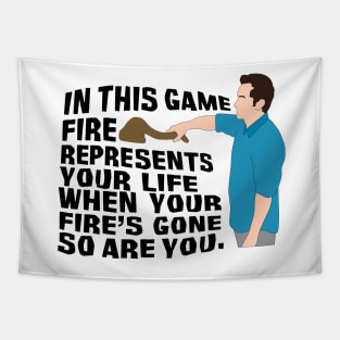 Jeff Probst - Fire Represents Your Life Tapestry