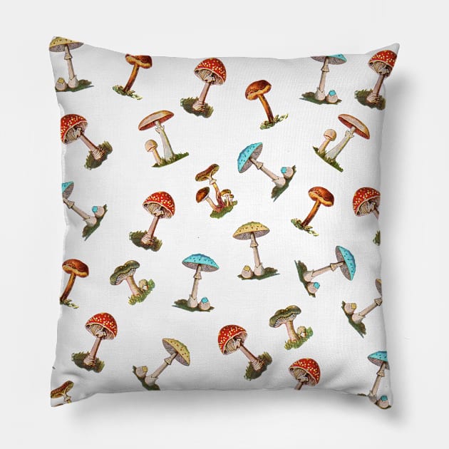 Psychodelic Mushrooms Pillow by notsniwart