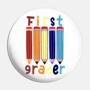 Funny First grader T-shirt Pin