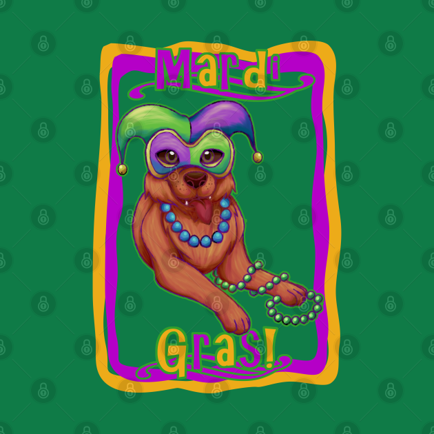 Mardi Gras Dog Mardi Gras TShirt TeePublic
