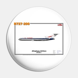 Boeing B727-200 - Allegheny Airlines (Art Print) Pin