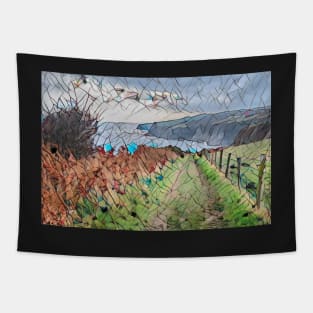 Cleveland Way North Yorkshire Coastline Art Print Tapestry